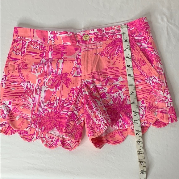 EUC Lilly Pulitzer Sz 2 buttercup scallop shorts - Picture 6 of 7